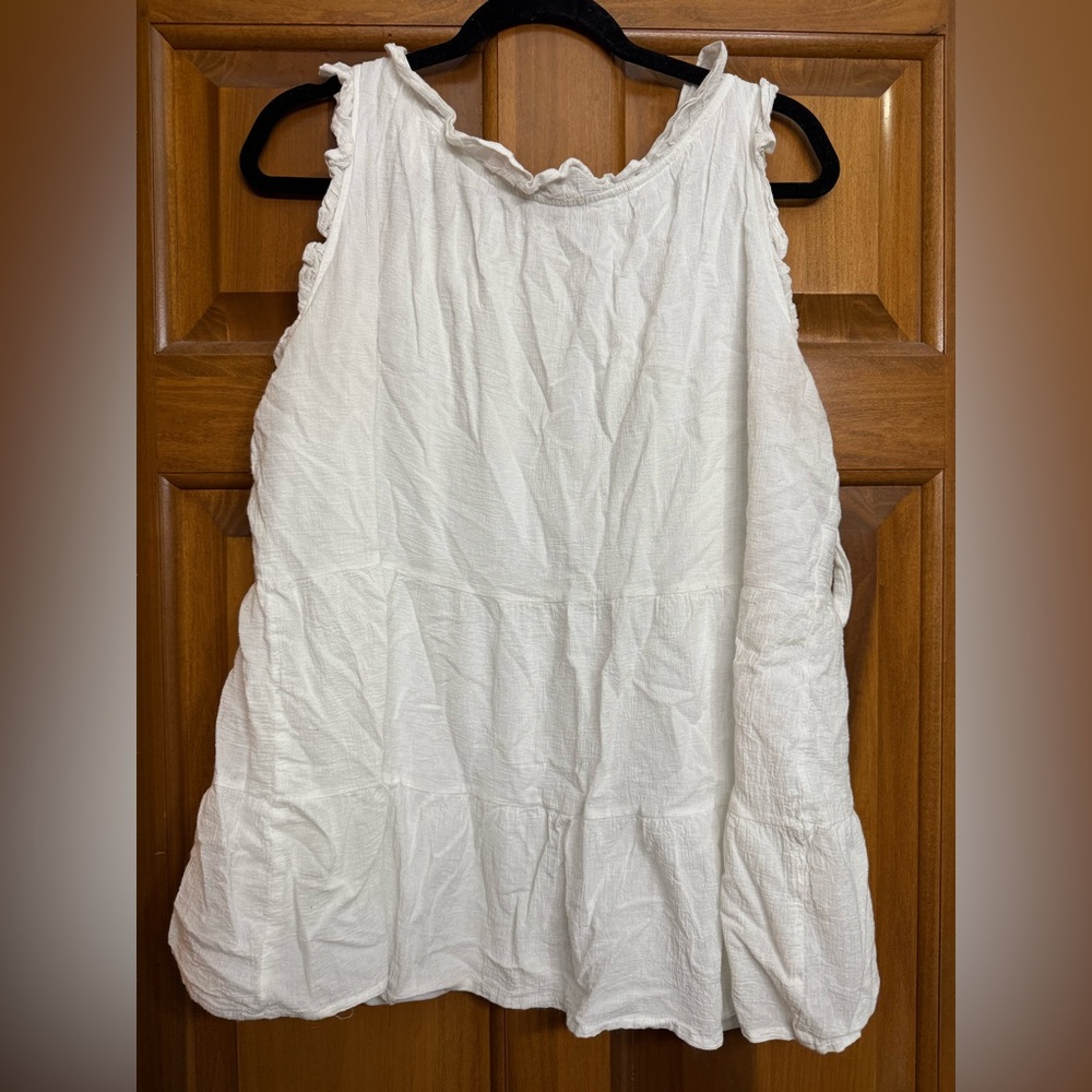 White Tiered Blouse